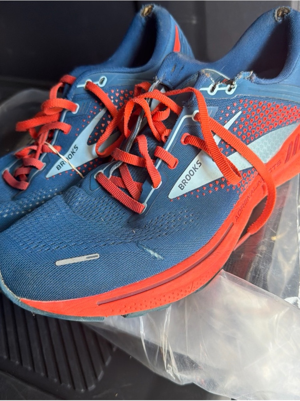 Brooks Blue and Red Men's Athletic Running Shoes